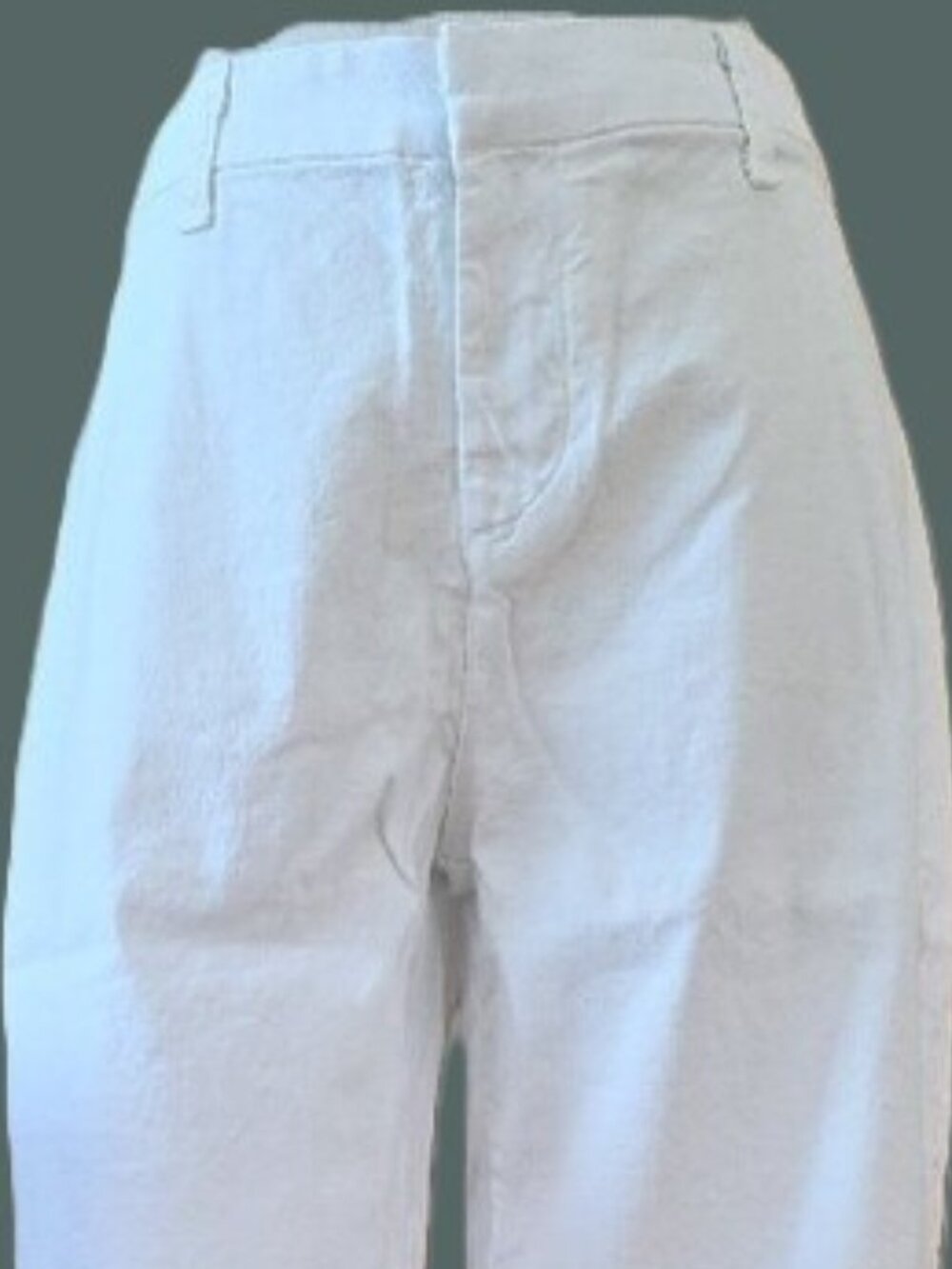 NWOT $298 FRANK & EILEEN KINSALE ITALIAN LINEN CROPPED WHITE PANTS SZ 2 10 - Picture 4 of 9